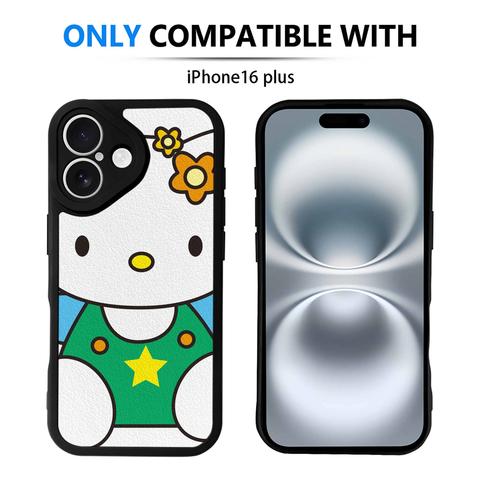 （画像用） Hello Kitty ハローキティ 【iPhone 16シリーズ対応】シリコンスマホケース（レザー調） 材質：シリコン